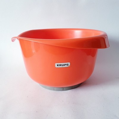 Krups Rührschüssel Type 332  2,75l + Mehlsieb Typ 335 orange Vintage