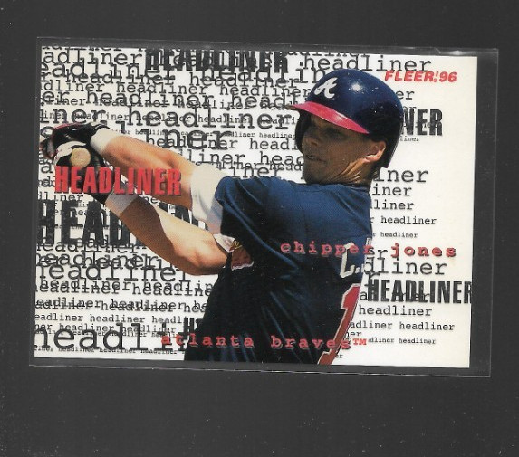 1996 Fleer- #10 Chipper Jones Headliner Insert Atlanta Braves