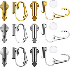 30 Pieces Clip-On Earrings Converter Components with Post for Non-Pierced Ears 3