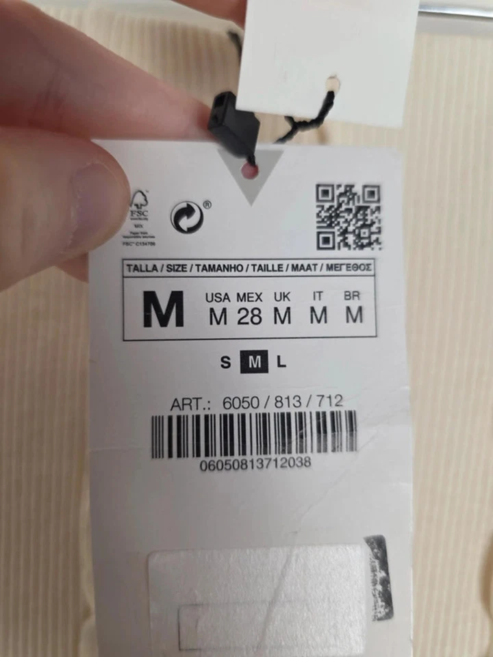 ZARA Knit Skirt Womens | UK M | Ribbed Cream Knitted Midi Skirt - Image 3 of 4