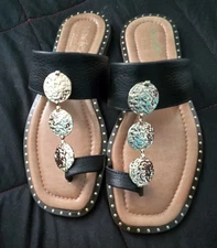 Coach And Four Penny Coin Sandals