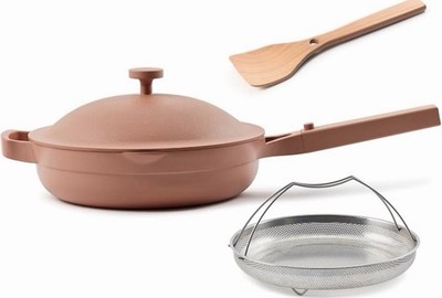 Our Place Always Pan In Spice Color 2.6qt/2.46l 10.5  Diameter With Steam Basket