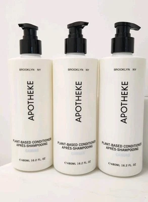 Lot of 3 Apotheke Plant Based Conditioner Apres Shampooing Canvas 16.2 FL. Oz