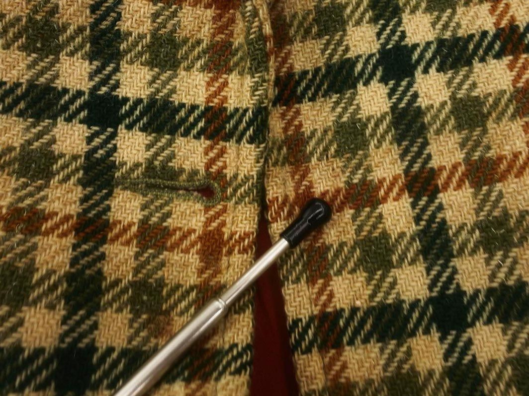 Pendleton Wool Lbow Patch Check Jacket Beige Men's - image 8