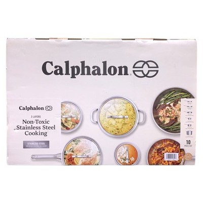 Calphalon 10-Piece Triple Layer Non-Toxic Stainless Steel Cookware Set