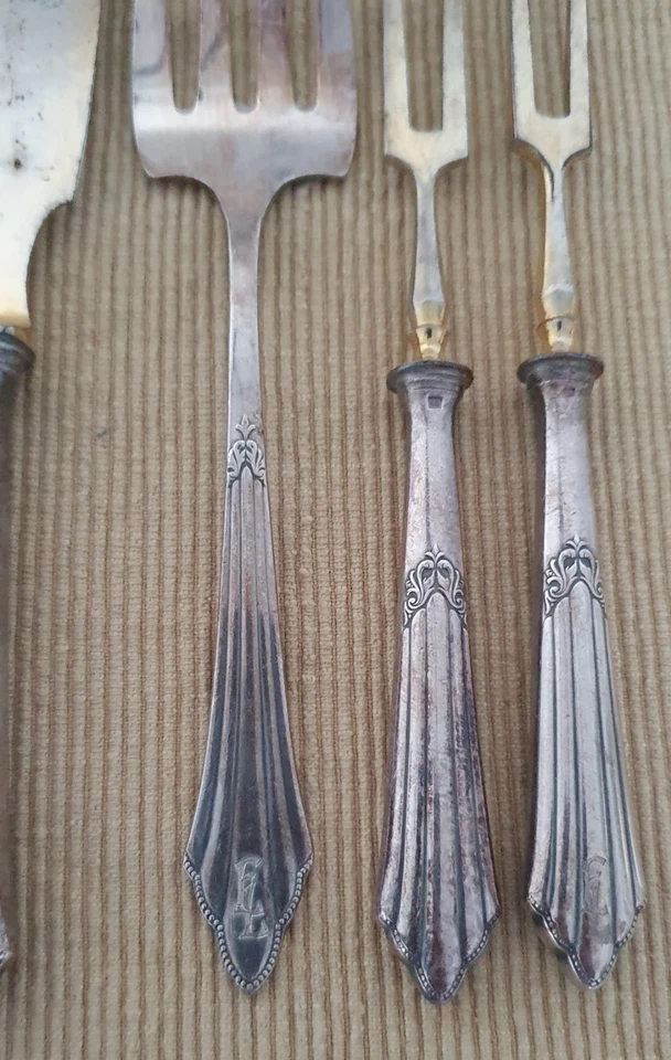 12 Stück altes WMF Besteck, versilbert/vergoldet - Bild 2 von 4