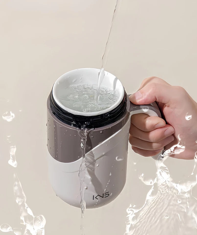 KeramikReisebecher, 350 ml, Keramikfutter, isolierter Becher mit auslaufsiche... - Bild 4 von 4