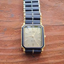 Jean Philippe Quartz Watch Gold & Black Band – Box & Warranty Paper (Not...