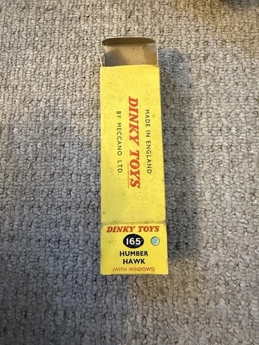 Vintage Dinky Toys 165 Humber Hawk Original Empty Box