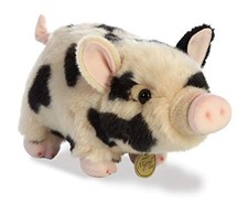 Aurora Miyoni Pot-Bellied Piglet Spotted 11" 26357 Plush Stuffed Animal Toy