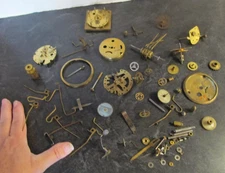 Vintage Steampunk Clock/Watch Parts~ Altered Art Supplies Assemblage Brass 12 oz