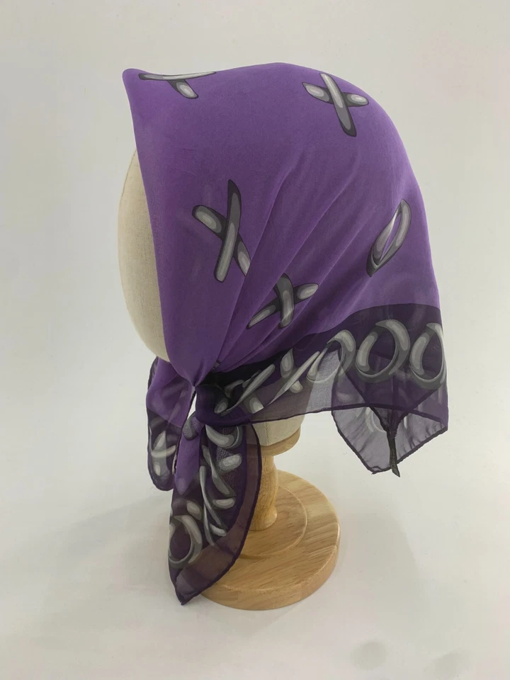 复古 Paloma Picasso 手帕丝绸头巾方形围巾裹巾领巾 — 第 3/4 张图片