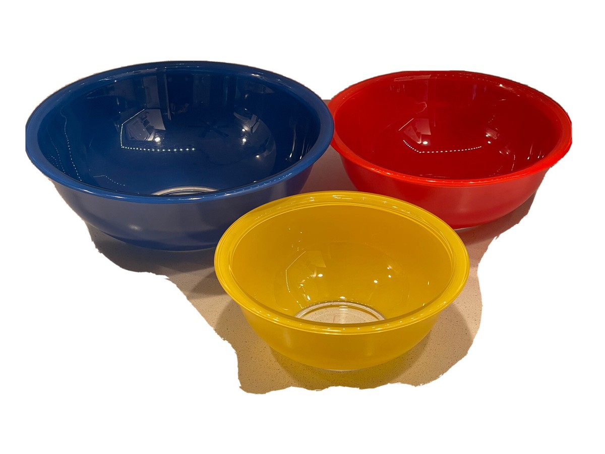 PYREX Nesting Mixing Bowls Glass Oven Microwave Safe 4L,2.5 L,1.5