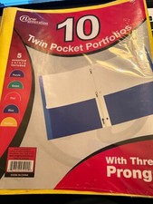New Generation Twin pocket portfolios with 3 prongs - 10 portfolios