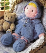 Home Printed Knitting Pattern - Baby Doll (12 inches) - 0347