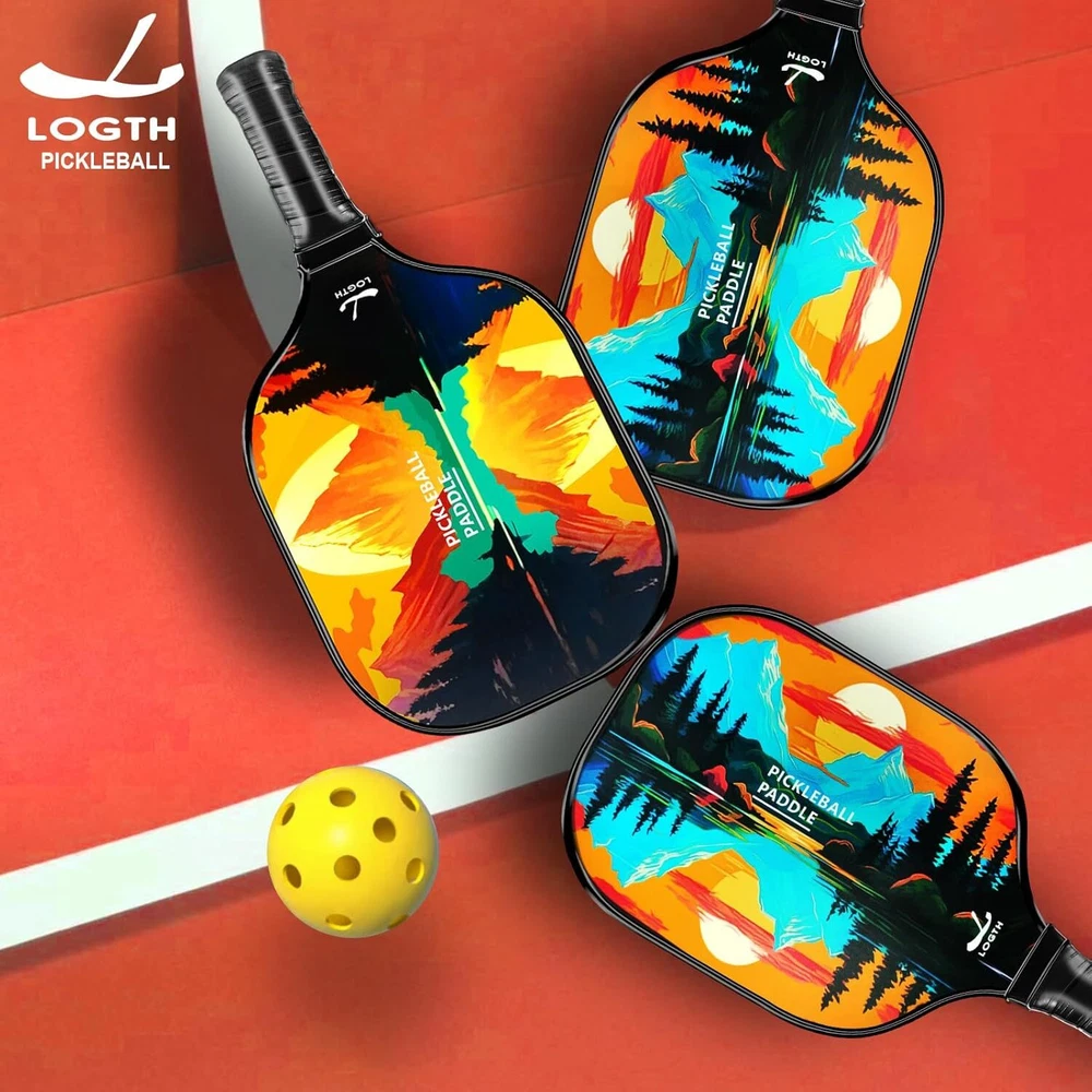 Pickleball Paddles Set of 2 Carbon Fiber 4 Pickleball Balls Bag USAPA Approved
