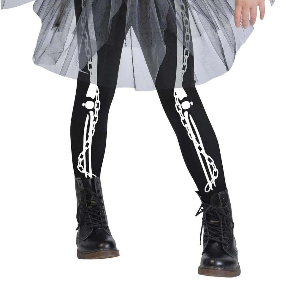 Disfraz de Halloween Esqueleto Ghoul Scary Reaper Niña Niñas Talla Mediana 8-10 Foto 3 de 4