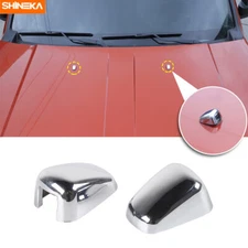 Front Wiper Nozzle Spray Cover Trim Accessories For Dodge Nitro 2007-2012 Chrome
