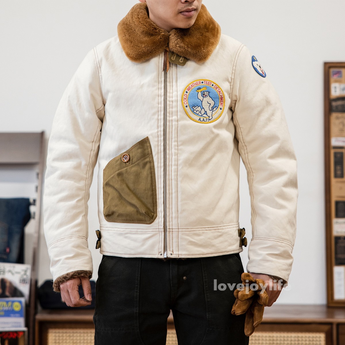 Aviator Jacket Alpaca Wool Jacket Bouclé Alpaca Aviator Rust And