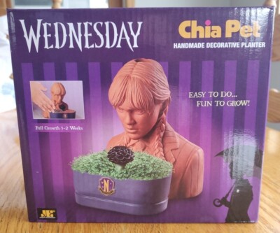 Chia Pet Wednesday Seed Pack, Decorative Pottery Planter, Easy to Do!