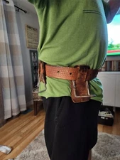 Leathercraft Workbelt w 2 Metal Tool Holders Aprrox Waist SZ 36 Used