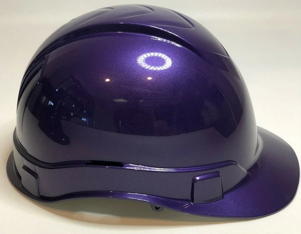 Custom Painted Hard Hat Ridgeline Cap Style Plum Crazy Purple - Image 2 of 4