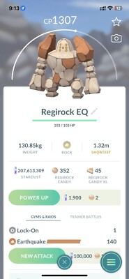 L15 Regirock - Research Breakthrough - Pokemon Go Registered Trad