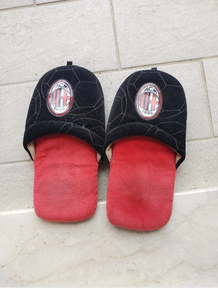 Pantofole uomo A.C. Milan ufficiale con logo T324