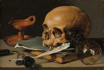 Pieter Claesz Still Life with a Skull Art Print Vanitas Decor