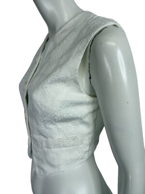 Vtg Dolce & Gabbana 90s White Patchwork Cotton Vest Top S 40 | eBay