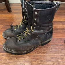 Georgia Boot Waterproof Steele Toe Logger Boots Rugged Terrain Size 10,5W