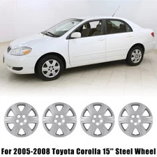 15" Hubcap Wheel Covers Fit For 2005-2008 Toyota Corolla 15'' Steel Rim