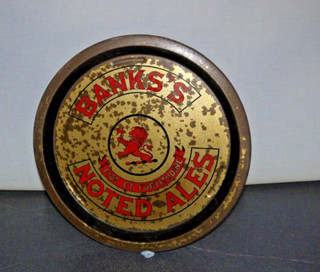 rare Vintage Beer Tray banks noted ale