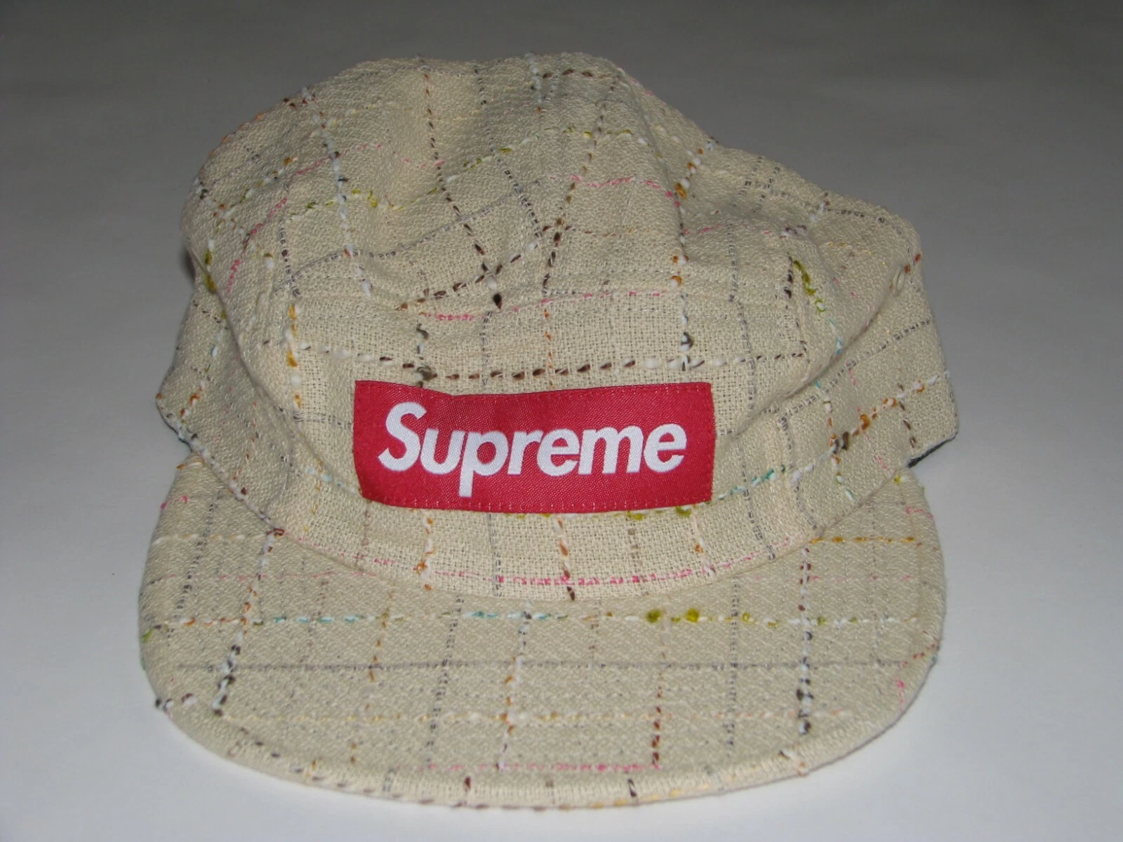 SUPREME Boucle Camp Cap TAN MULTICOLORE Chapeau Réglable NEUF ! F/W 2018 Fabriqué aux États Unis