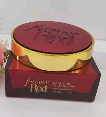 Bath & Body Works FOREVER RED Luminous Body Souffle Discont''d HTF RARE New