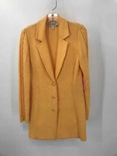 Pre-Owned St John Yellow Size 6 Knit Blazer