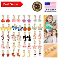 20 Pairs of Hypoallergenic Kids Clip-On Earrings - Cute Animal Themes for Girls