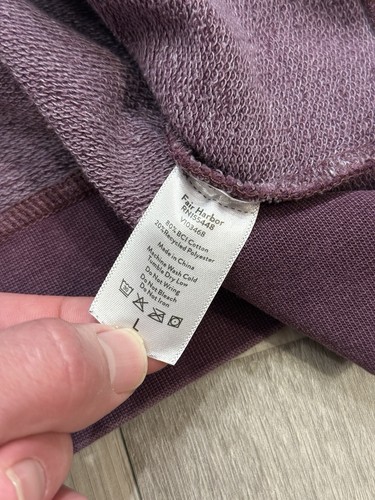Fair Harbor Men’s Maroon Vintage Wash Saltaire Crewneck Sweatshirt - Large - Picture 3 of 4
