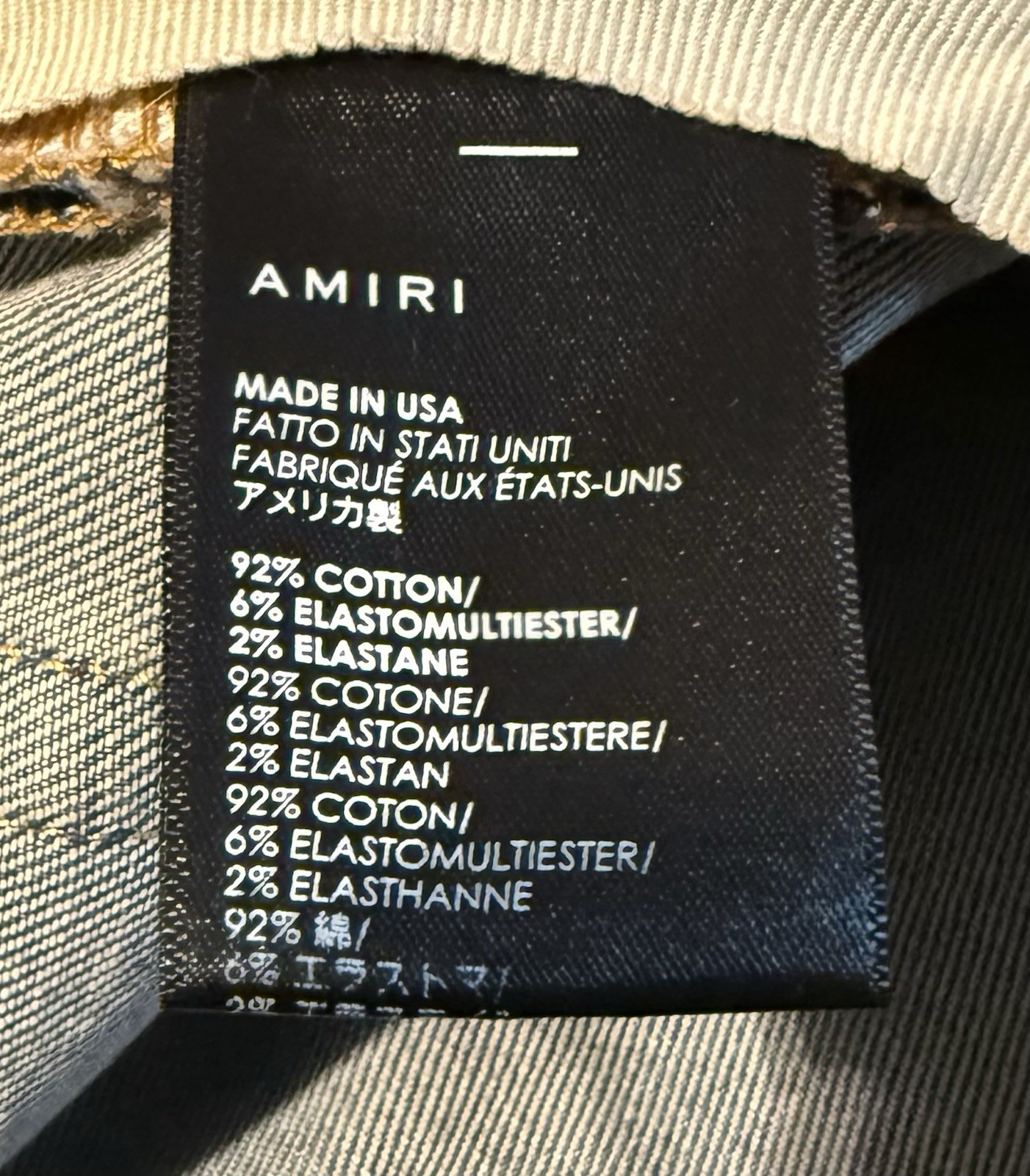 AMIRI Clay Indigo Biker Patch Jeans Size 34 Distressed Skinny Denim image 6