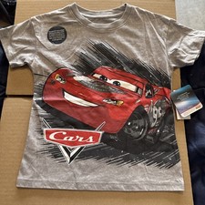 Disney Cars Toddler Boys Gray Lightning McQueen Racing Hero T-Shirt Tee Shirt 5T
