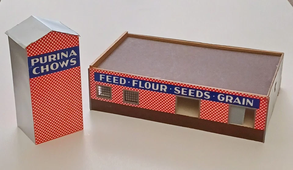HO SCALE PURINA CHOWS PROCESSING PLANT BUILDING  FROM WOOD/CARDBOARD - Image 3 of 4
