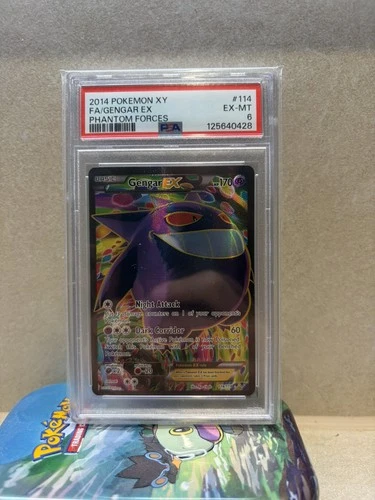 Pokémon TCG Gengar-EX Phantom Forces 114/119 Holo Full Art Ultra Rare PSA 6