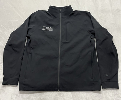 Lululemon Sojourn Jacket Men 2XL Black Sweat-Wicking Warpstreme Emory University