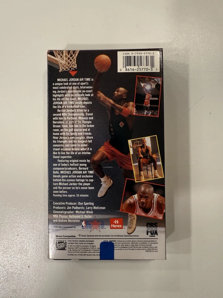 Michael Jordan Air Time (VHS, 1993) NBA, Chicago Bulls, RARE 🔥 - Image 2 of 3