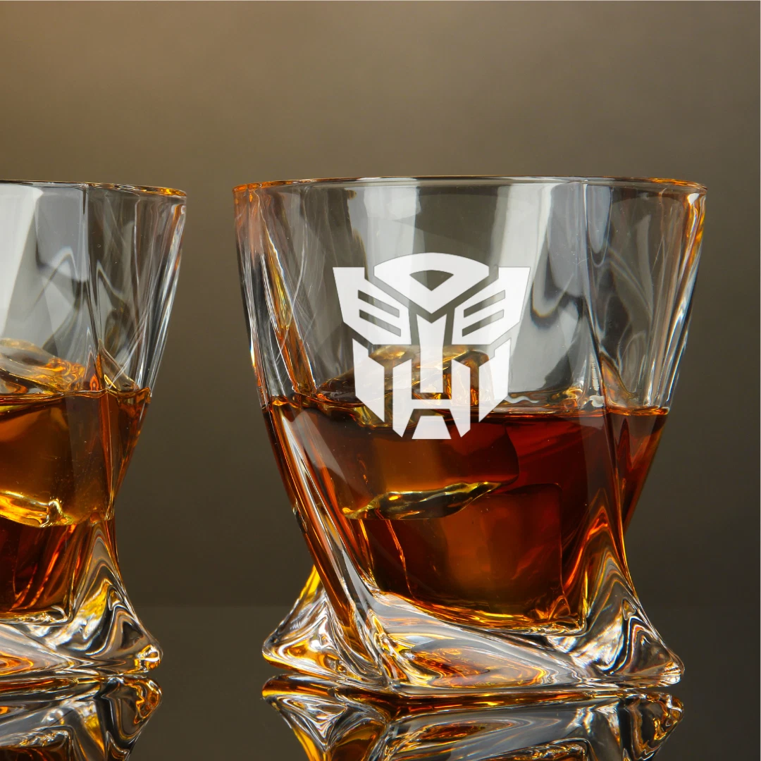 Engraved Transformers Autobot Whiskey Glass – Twisted Rocks Glass