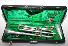 Conn 1928 22B "Early Model Symphony" Silver Satin Finish Trumpet w/Rotary Valve