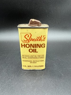 Vintage Smith s Honing Oil Can Tin 4oz Almost Full