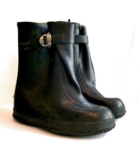 Vintage Totes Black Rubber Overshoes Galoshes Made in USA Men\'s Size 7 Vintage 1970 main image 4