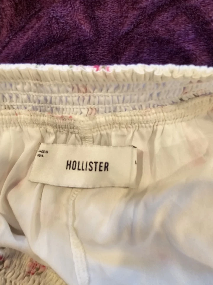 Hollister Smocked Tiered Mini Skort Large Floral Cottage Boho Festival Blommers - Image 3 of 3