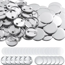 600 Pieces Blank Button Making Supplies round Badge Parts Metal Pin Button Kit f